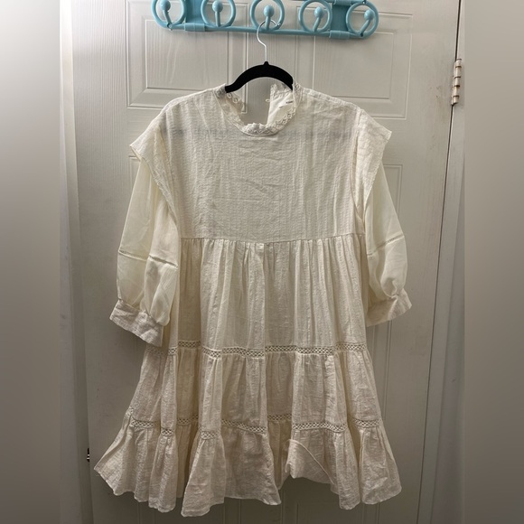 blush’er Dresses & Skirts - Blush’er Dainty Cream Babydoll dress